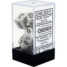 Chessex Polyhedral 7-Die Set - Speckled - Arctic Camo - Comic Warehouse