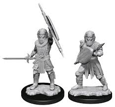 D&D Male Human Fighter Unpainted Miniatures - The Comic Warehouse