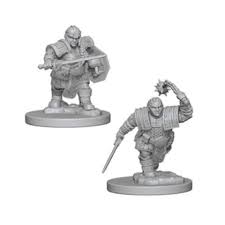 D&D Dwarf Fighter Unpainted Miniatures - The Comic Warehouse