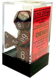 Chessex Polyhedral 7-Die Set - Speckled - Silver Volcano - Comic Warehouse