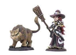 Wardlings Witch & Cat Pre-Painted Miniatures - The Comic Warehouse